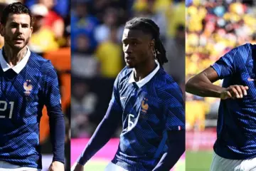 Lucas Hernandez, Eduardo Camavinga et Marcus Thuram. (P. Lahalle/L'Équipe)