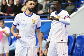 Abdessamad Mohammed et Souheil Mouhoudine ont tous deux marqué lors de France-Lettonie (5-0). (F. Faugère/L'Équipe)